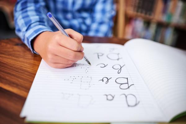 Child Practicing Writing