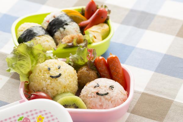 childrens lunch box with food