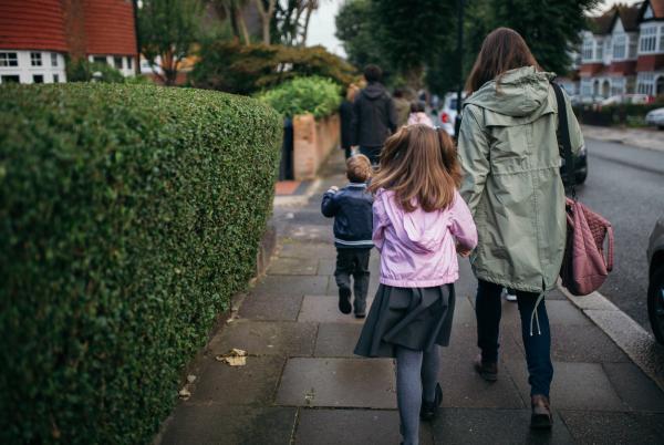 Children going to school