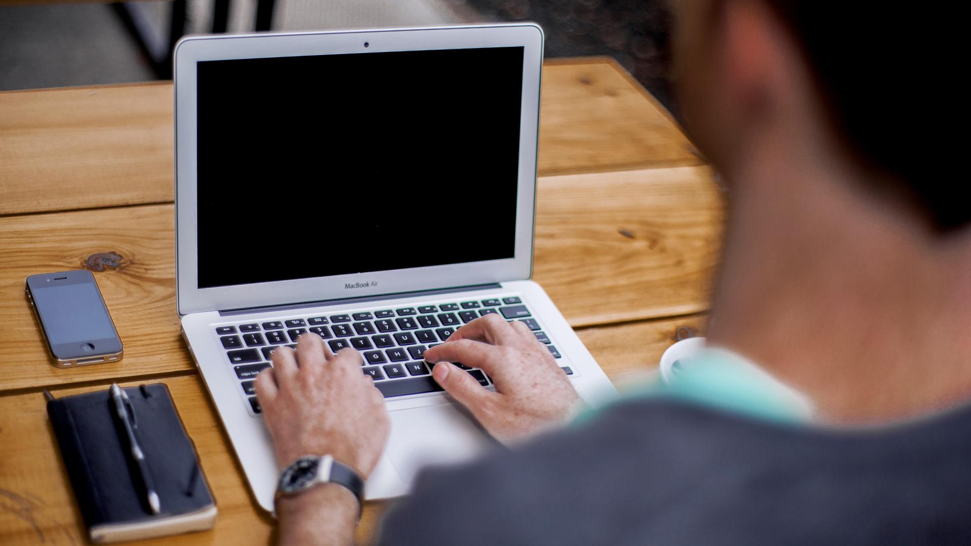 Young boy on laptop