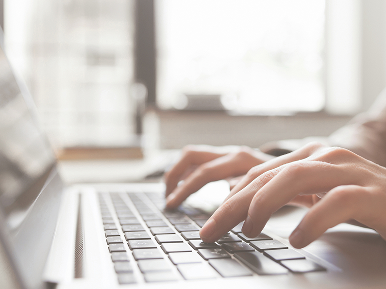 Young boy on laptop