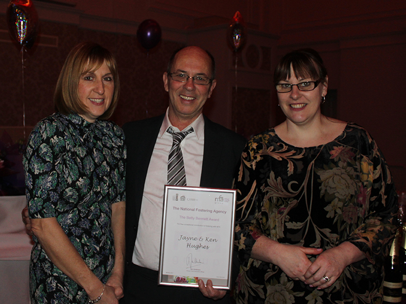 Ken and Jayne getting award