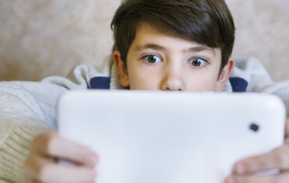 Boy on iPad