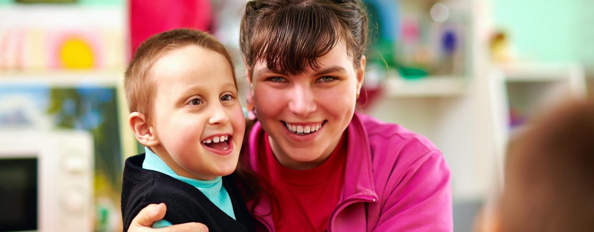 Teacher and child