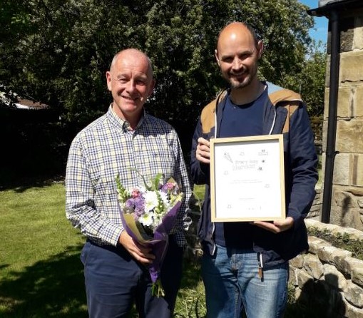 Gay couple Stephen and Geoff, after they were approved to be foster carers