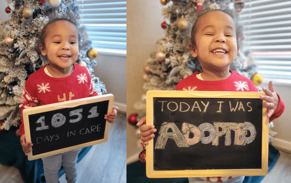 After 1051 days in foster care, Shirley looks very happy to be adopted!